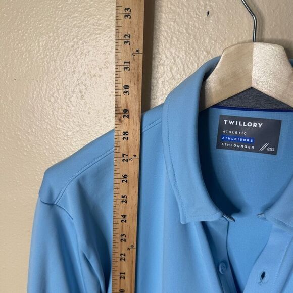 Twillory Shirt Mens 2XL Sky Blue Button Down Athletic Athleisure Performance - Picture 5 of 8